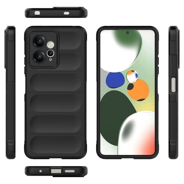 Mjukt greppformat Xiaomi Redmi Note 12 skal - Svart