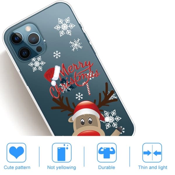Deco iPhone 14 Pro Max cover - Rensdyr Med Julehat