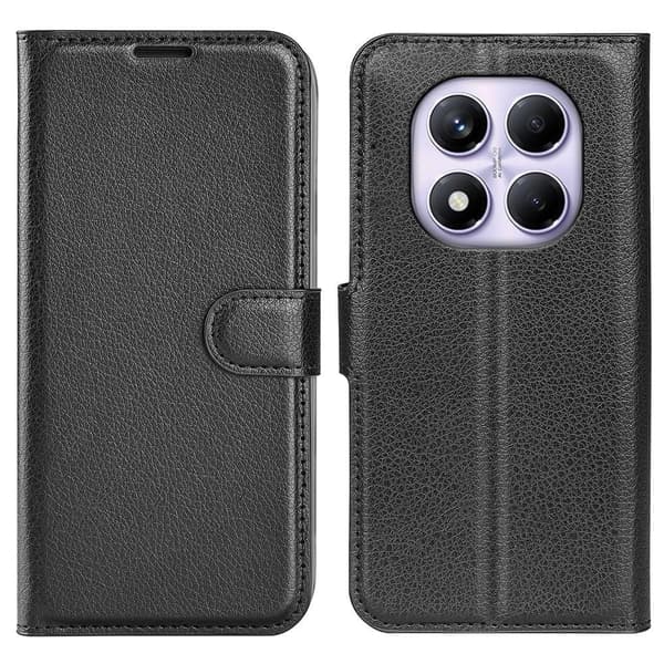 Klassisk Xiaomi Redmi Note 14 Pro 4G flip etui - Sort