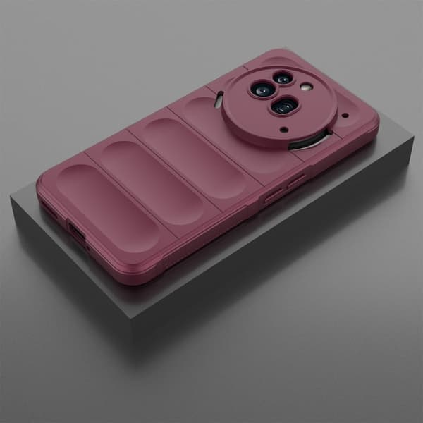 Mjukt greppformat Nothing Phone (3a) Pro skal - Vinröd