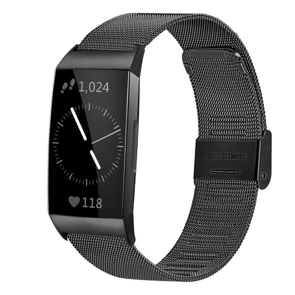 Fitbit Charge 5 urrem i rustfrit stål - Sort