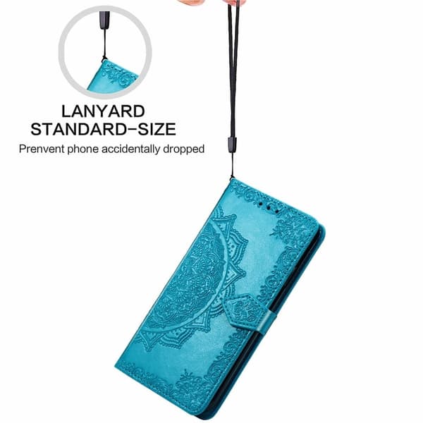 Mandala OnePlus 12 læderetui - Blå