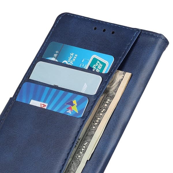 Samsung Galaxy A70 Matt Läderfodral - Matt Blå