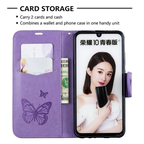 Butterfly Huawei P Smart 2019 veske - Lilla