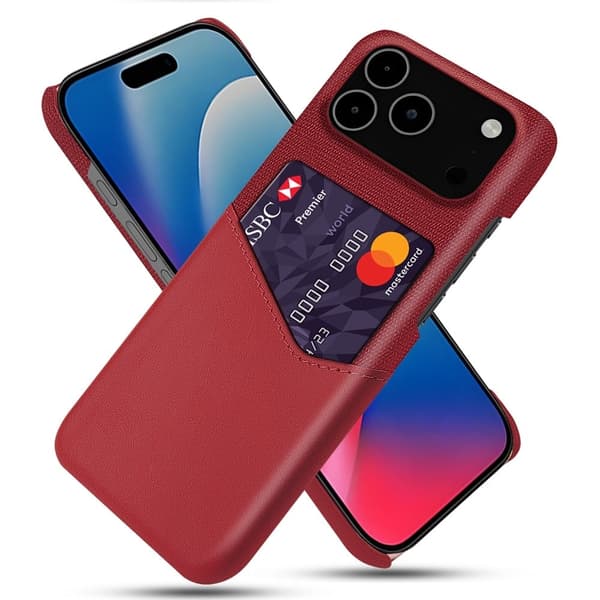 Bofink iPhone 17 Pro Max korttikotelo - Punainen