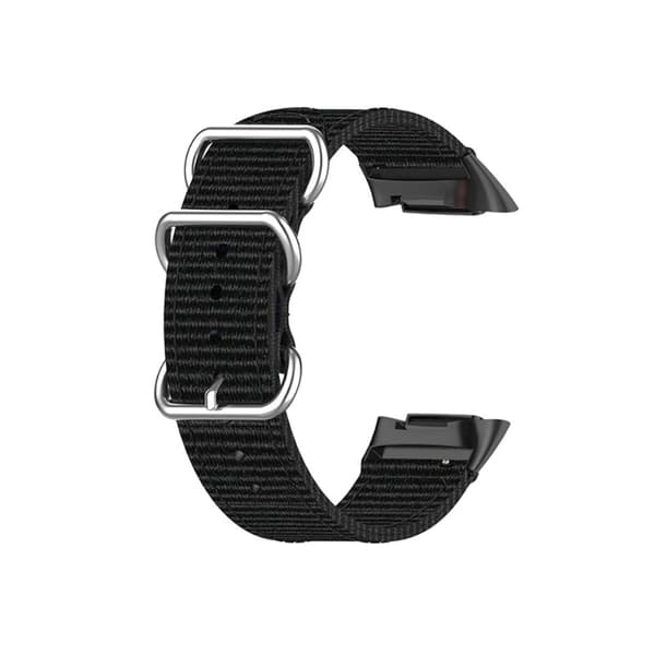 Fitbit Charge 5 elastinen nailon kellonhihna - Musta