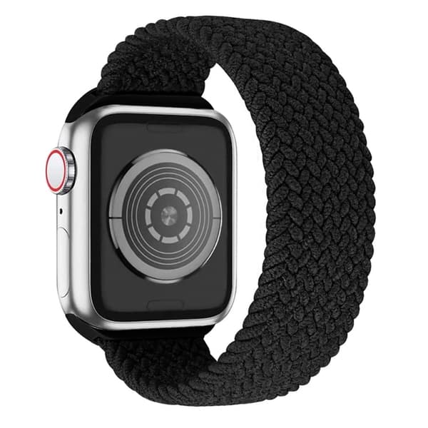 Apple Watch (45 mm) elastisk klokkerem - Svart / Størrelse: S