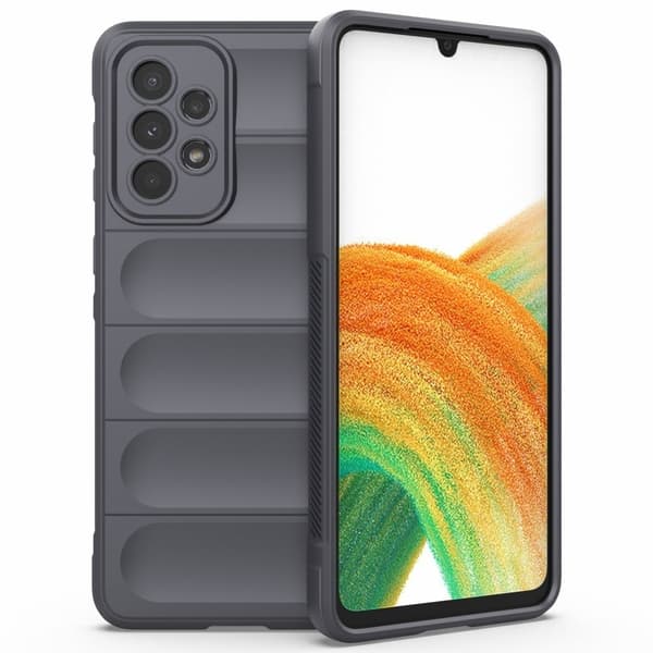 Blødt grebsformet cover til Samsung Galaxy A33 5G - Sølv/Grå