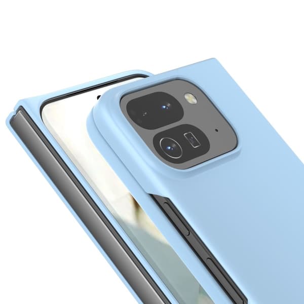 Google Pixel 10 Pro Fold Case Skin-Touch Texture Hard Bumpresistent Folding Phone Cover - Babyblå