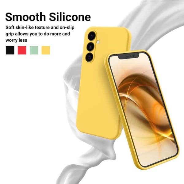 Matte Liquid silikone cover til Samsung Galaxy S23 FE - Gul