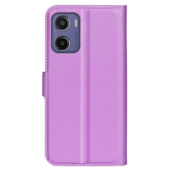 Klassisk Motorola Moto E15 flip etui - Lilla