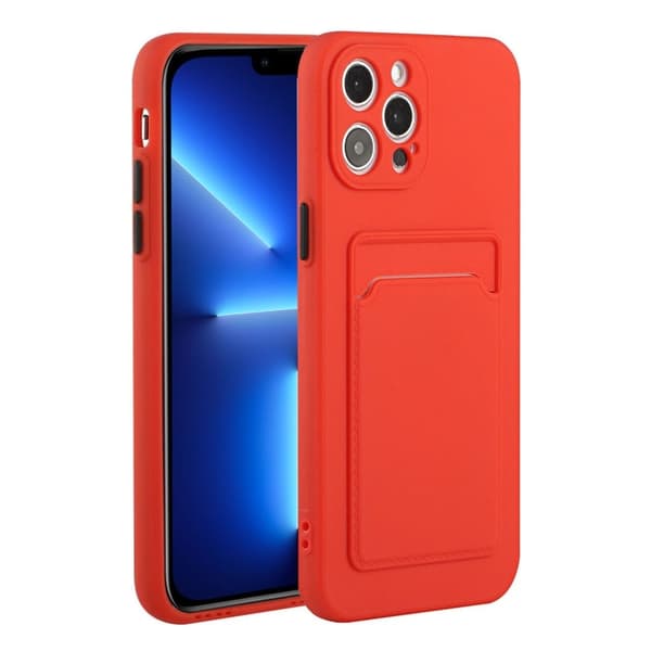 Kortholdercover til iPhone 13 Pro Max - Rød