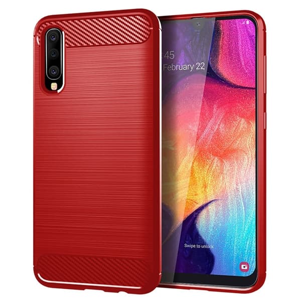 Carbon Flex Etui Samsung Galaxy A50s / A50 / A30s - Rød