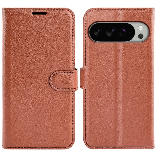 Klassisk Google Pixel 10 Pro XL flip etui - Brun