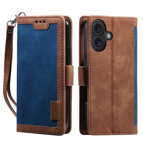Suburbian läder iPhone 16 fodral - Blå