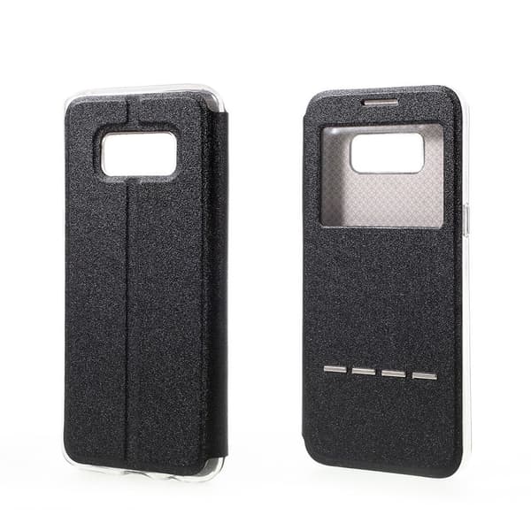 Samsung Galaxy S8 Smart og beskyttende læder-etui - Sort