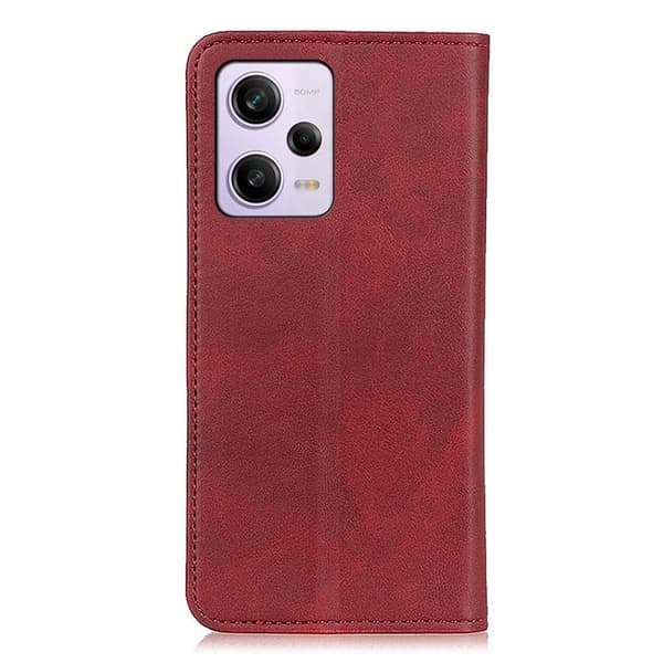 Äkta läder Xiaomi Redmi Note 12 Pro fodral - Röd