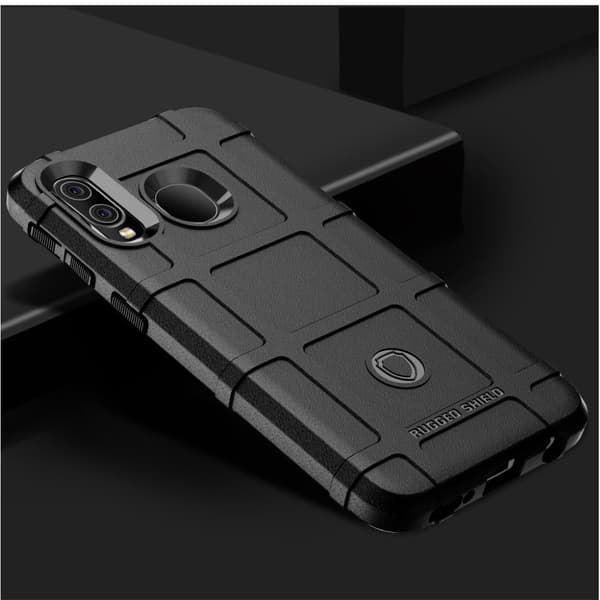 Rugged Shield kuoret - Samsung Galaxy A40 - Musta