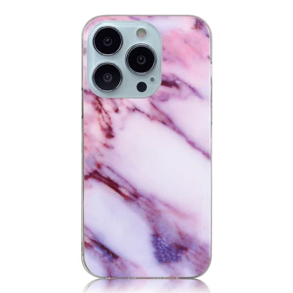 Marble iPhone 14 Pro Max Suojakotelo - Violetti Marble