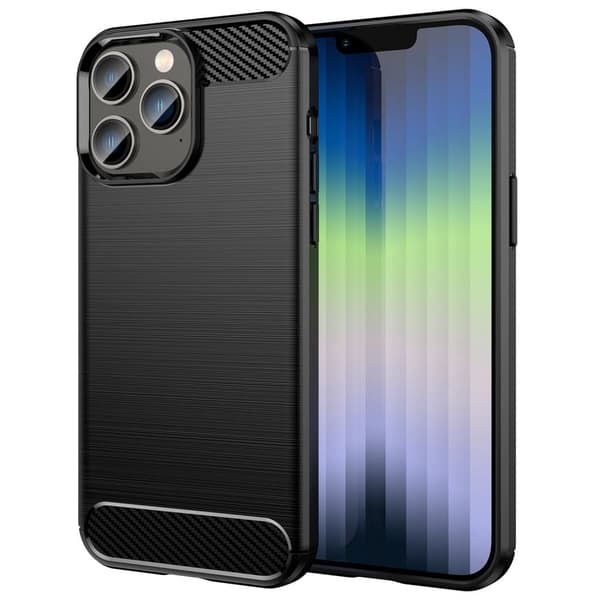Carbon Flex Suojakotelo iPhone 14 Pro Max - Musta