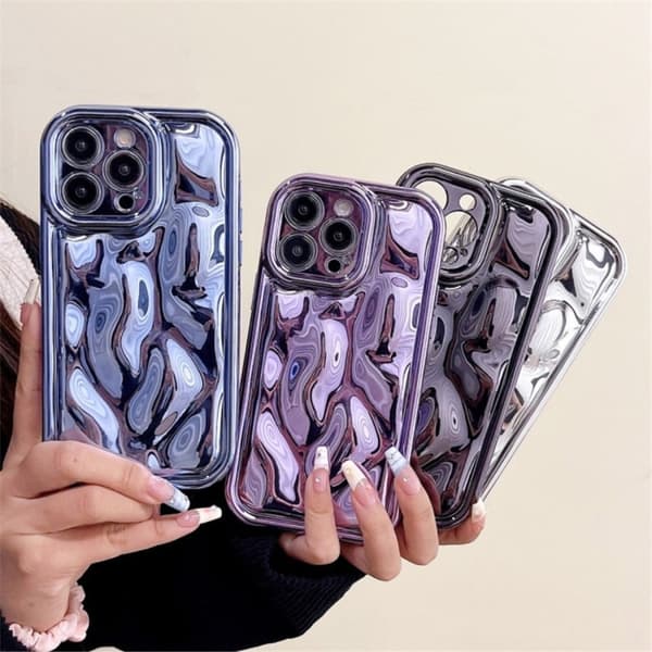 iPhone 14 Pro Max meteoritt-stil galvaniseringsdeksel - Lilla
