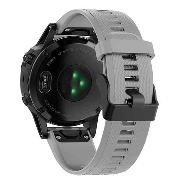 Garmin Fenix ​​5 fleksibelt silikon se bandet - grå