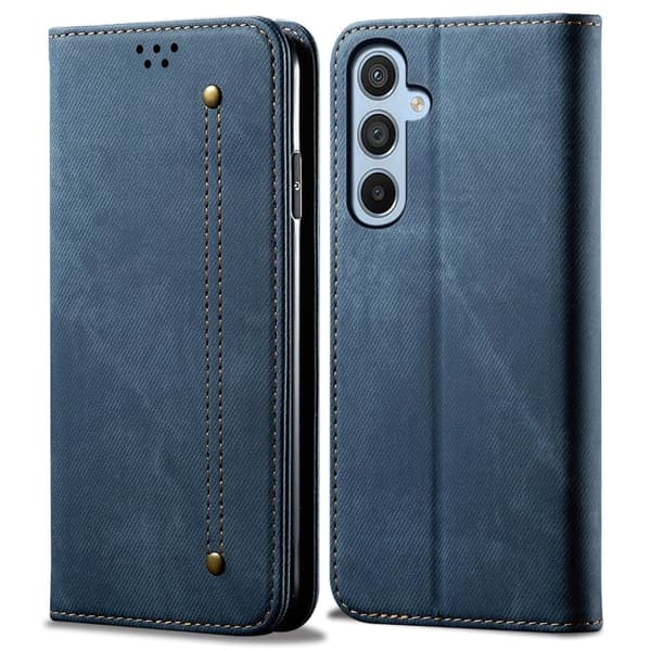 Jeans Samsung Galaxy A54 Flip Etui - Blå