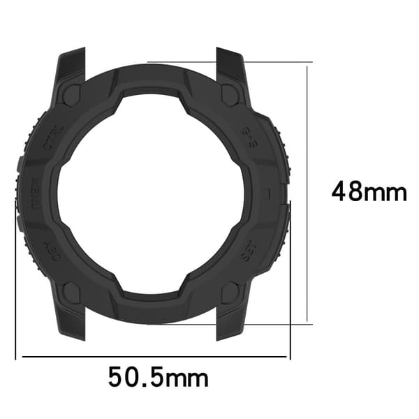 Garmin Instinct E 45 mm Armor Watch Case Stötsäker flexibel robust skyddsfodral - Svart