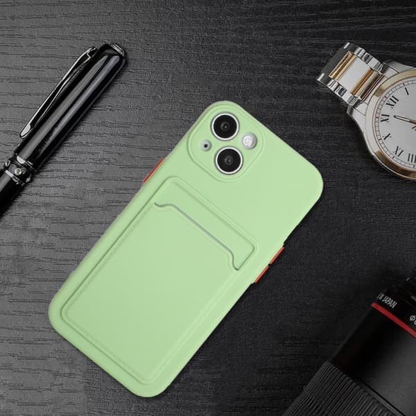 Kortholdercover til iPhone 13 - Lysegrøn