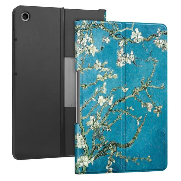 Lenovo Tab Plus stander etui Pattern Print Leather Tablet Cover - Abrikosblomst