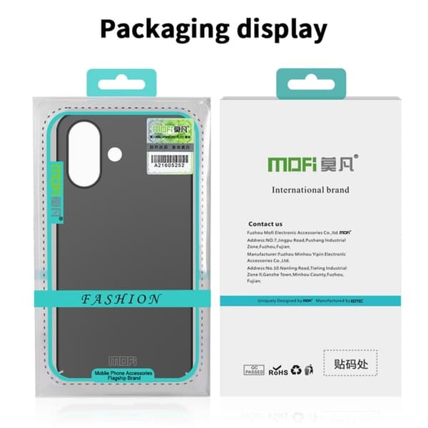 MOFI iPhone 16 slim shield kotelot - Musta