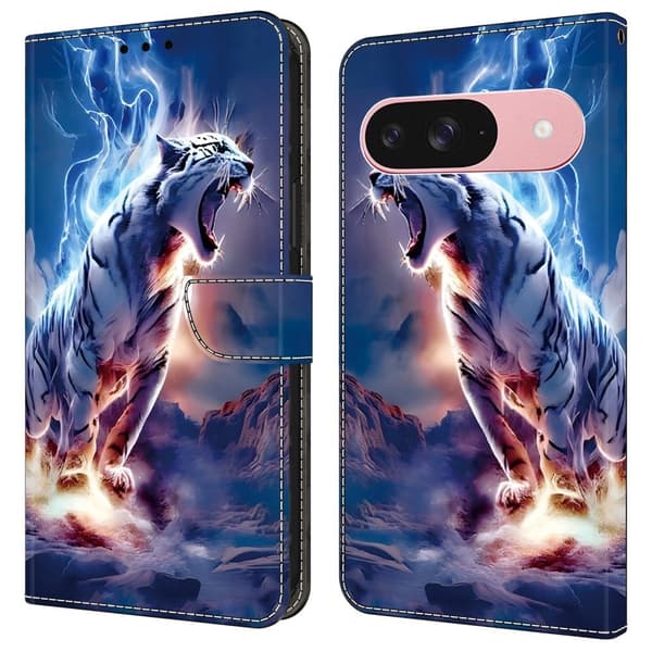 Wonderland Google Pixel 9 / Google Pixel 9 Pro flip kuoret - Ukkostiger