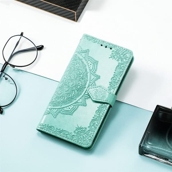 Mandala Google Pixel 6a Läppäkotelo - Vihreä