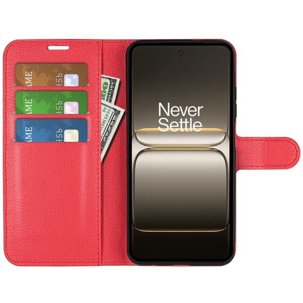 Classic OnePlus Nord CE5 flip etui - Rød