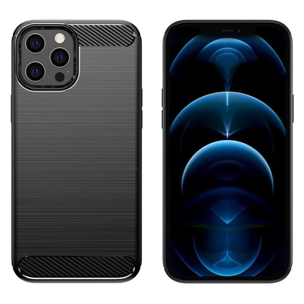 Carbon Flex iPhone 12 Pro Max skal - Svart