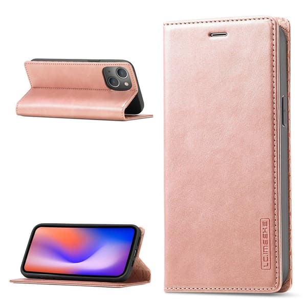 LC.IMEEKE iPhone 13 flip etui - Lyserød