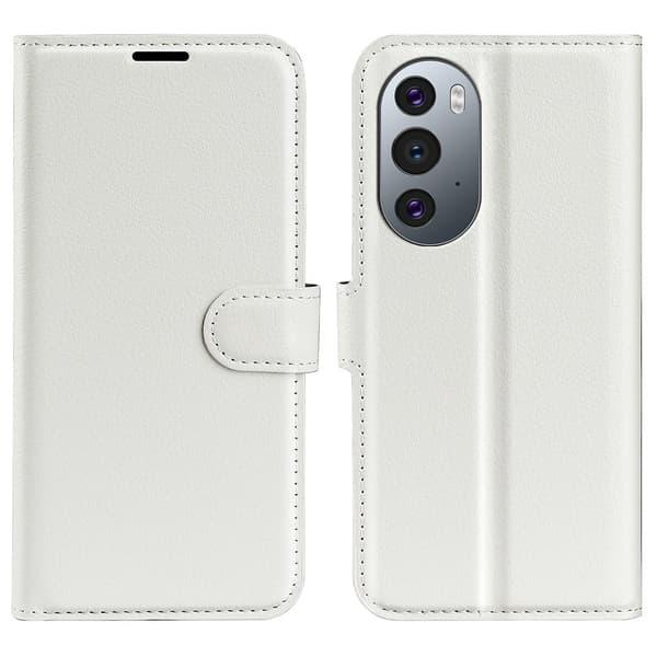 Classic Motorola Edge 30 Pro / Edge X30 Flippetui - Hvit