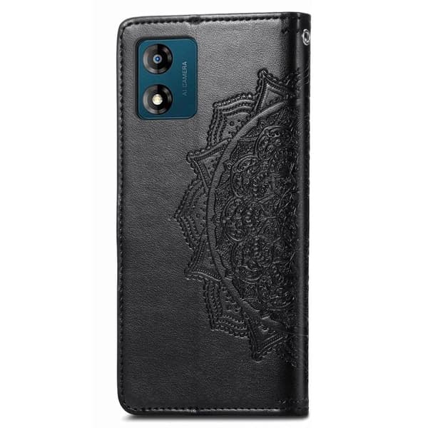 Mandala Motorola Moto E13 Flip Etui - Sort