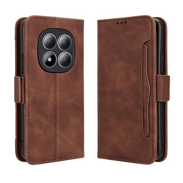 Modernt Xiaomi Redmi Note 15 Pro Plus fodral med plånbok - Brun