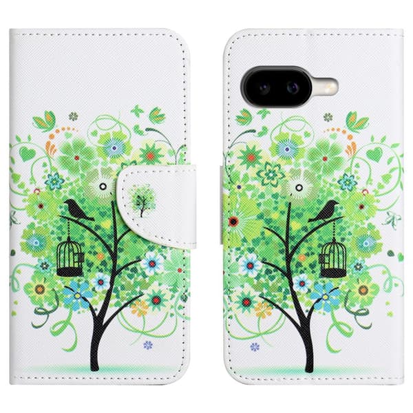 Wonderland Google Pixel 10a flip-etui - Grønt Tre