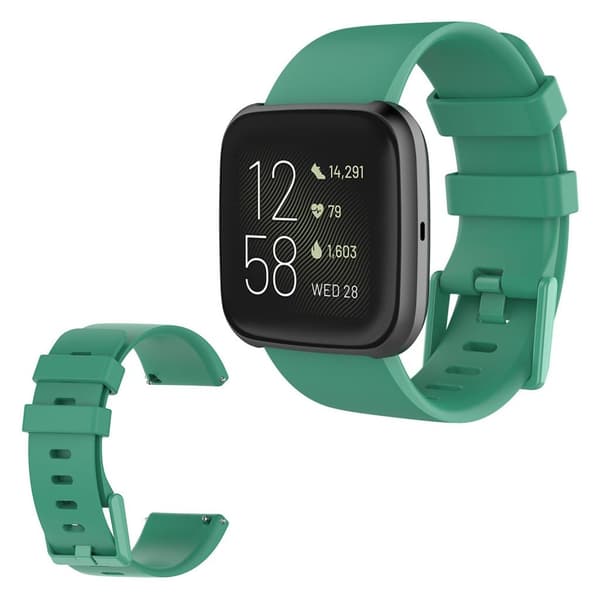 Fitbit Versa 2 / Versa Lite silikon klokkereim - Lysegrønn / Størrelse: S
