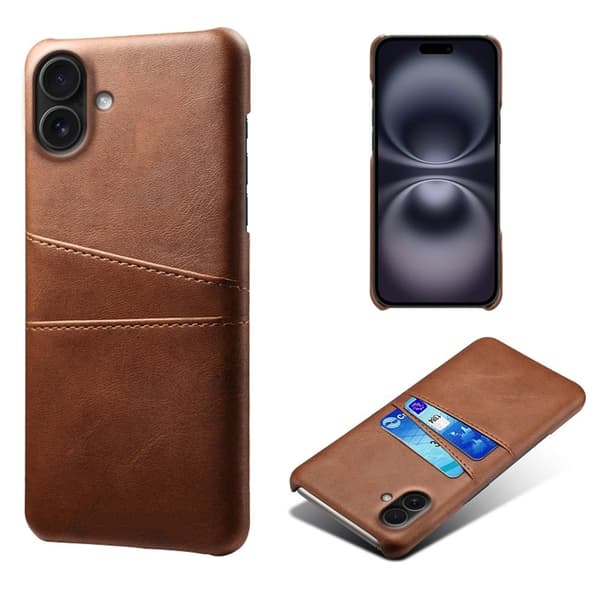 Dual Card iPhone 17 deksel - Brun