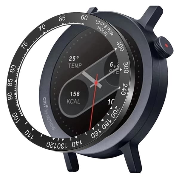 Nothing CMF Watch Pro 2 Bezel Scale Design Solid Protective Ring - Svart / Vit