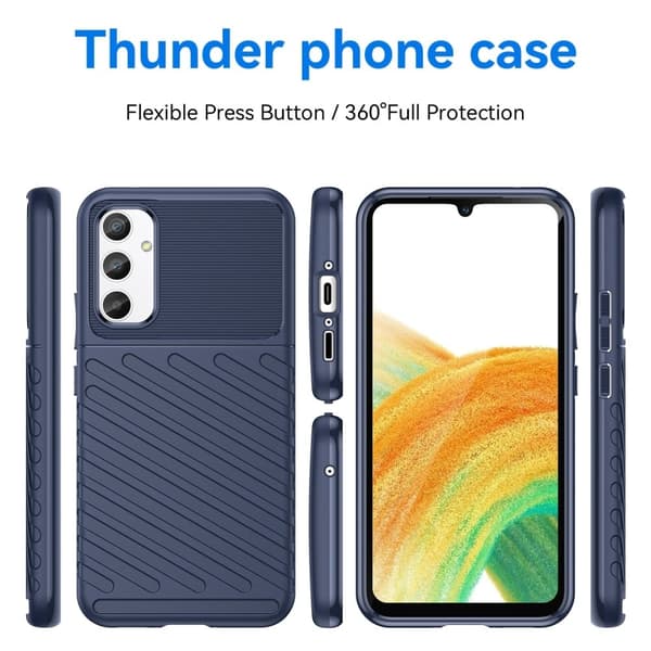 Thunder Samsung Galaxy A34 5G Etui - Blå