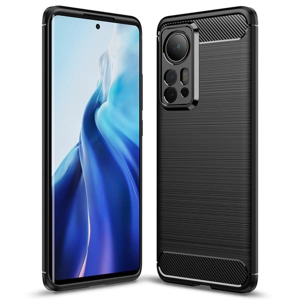 Carbon Flex Suojakotelo Xiaomi 12 Pro - Musta