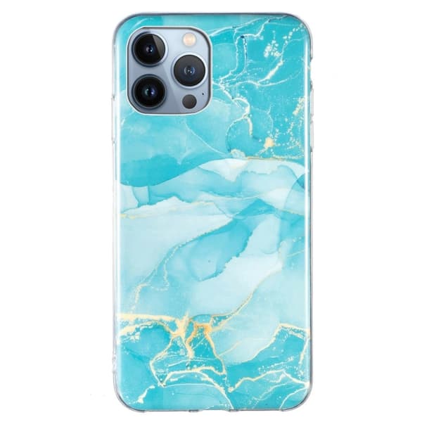 Marble iPhone 14 Pro Max Suojakotelo - Vihreä