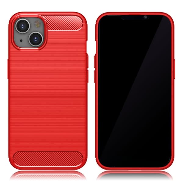 Carbon Flex iPhone 13 deksel - Rød