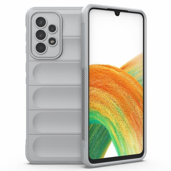 Blødt grebsformet cover til Samsung Galaxy A33 5G - Sølv/Grå