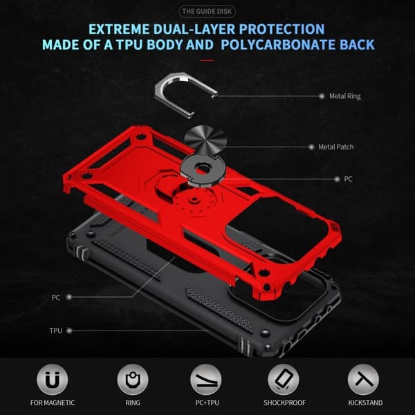 Bofink Combat Xiaomi Redmi Note 14 4G kotelot - Punainen
