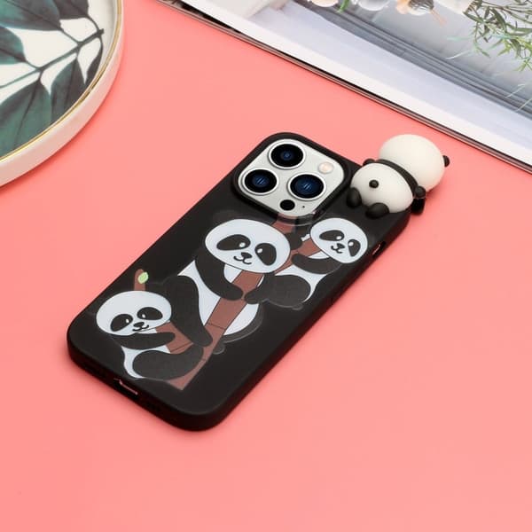 Cute 3D iPhone 14 Pro cover - Tre Pandaer